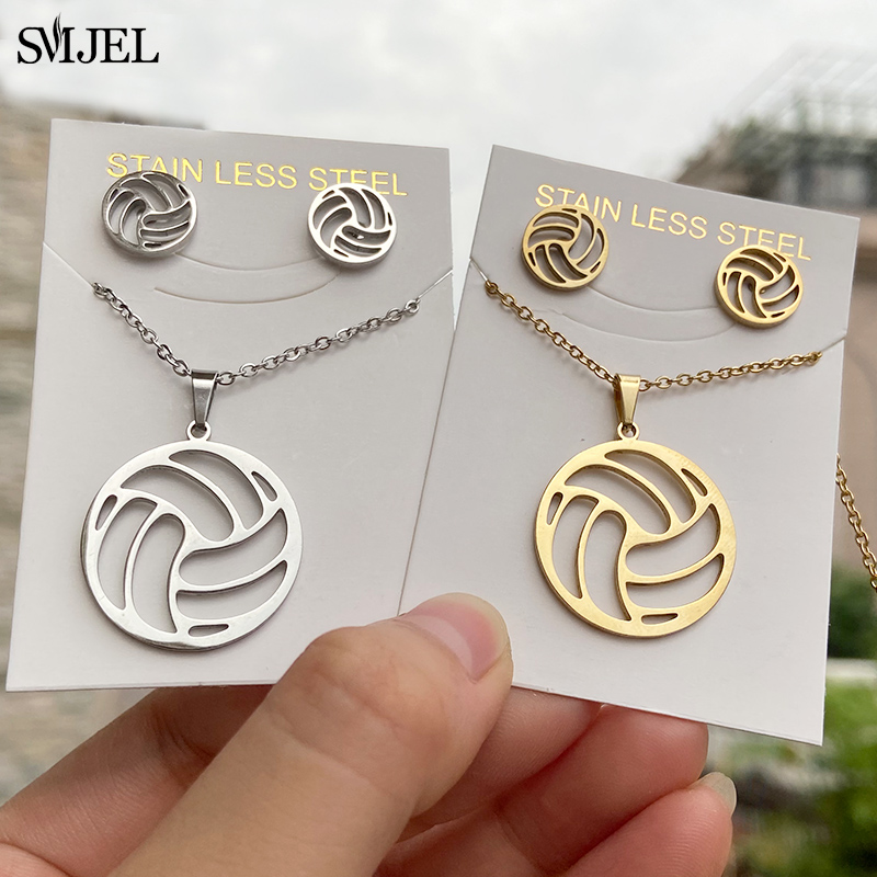 Women'S Volleyball Accessories - Колье и серьги из нержавеющей стали