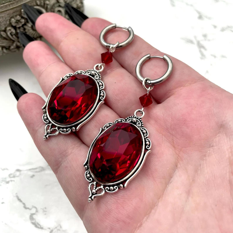Women'S Victorian Accessories - Серьги-камеи-вампиры, готические украшения, капли крови, языческие,