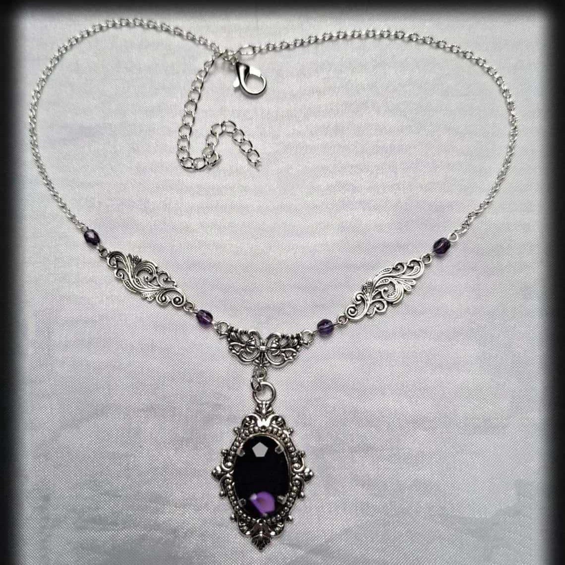 Women'S Victorian Accessories - Фиолетовое волшебное ожерелье с каплями воды,