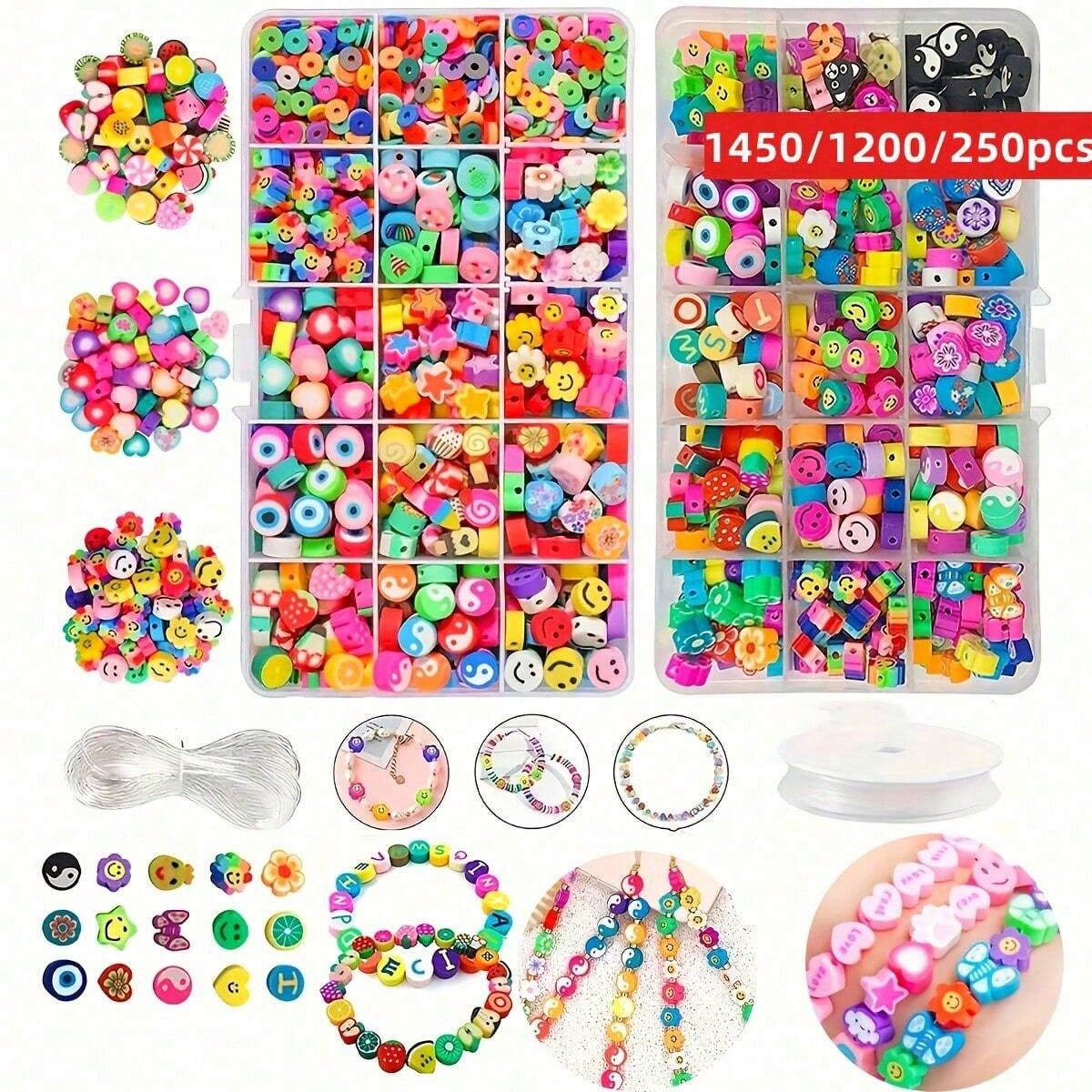 Women Accessories Gift Box - Набор из 1450/1200/250 бусин из полимерной