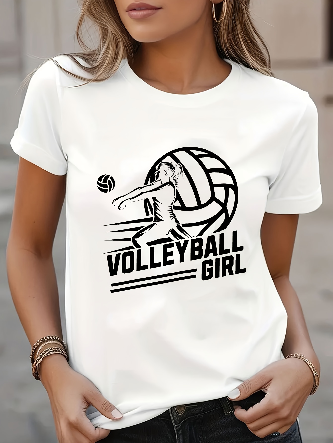 Women'S Volleyball Accessories - Женская футболка с волейбольным принтом —